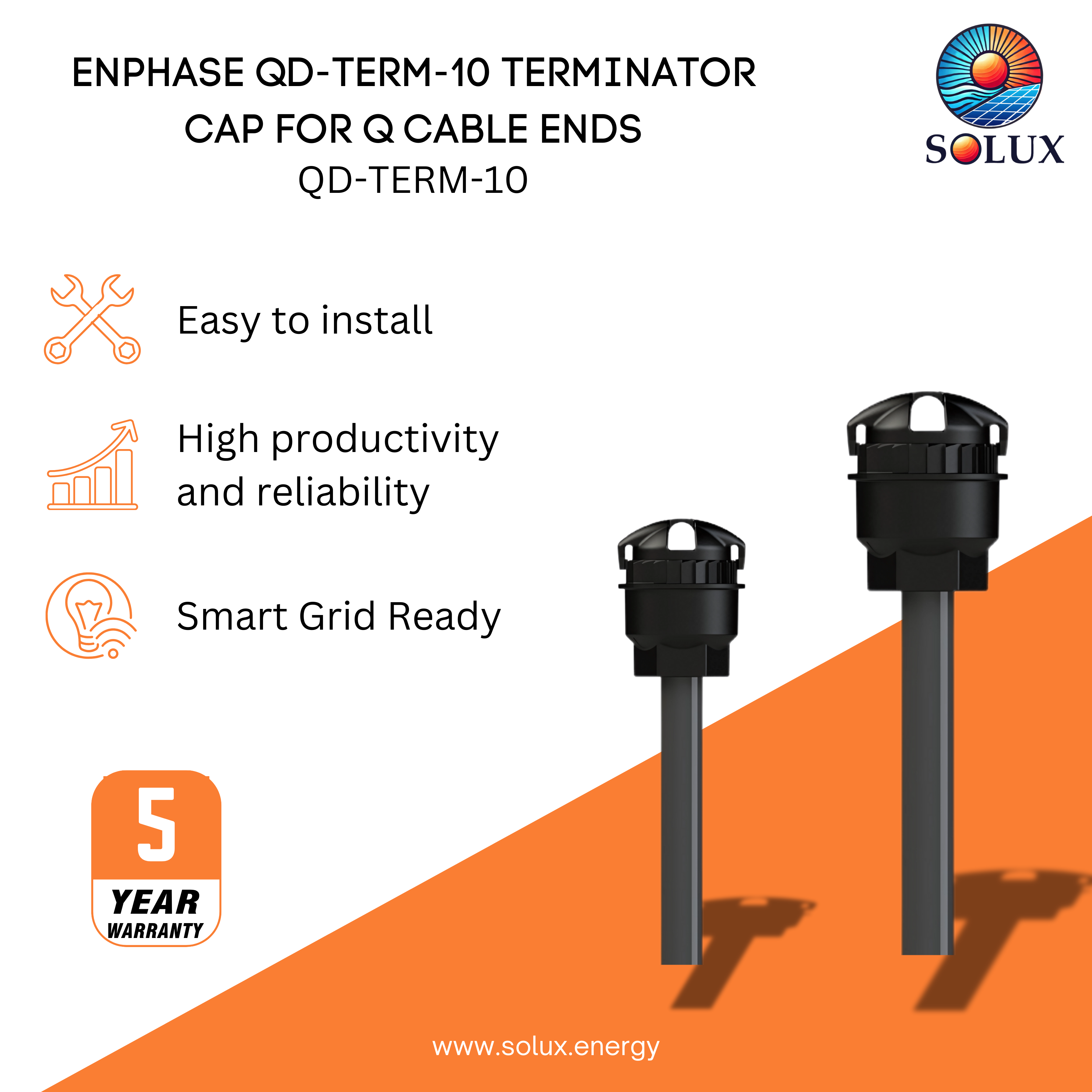 This is an image of Enphase QD Cable Terminator Cap For Q Cable Ends QD-TERM-10